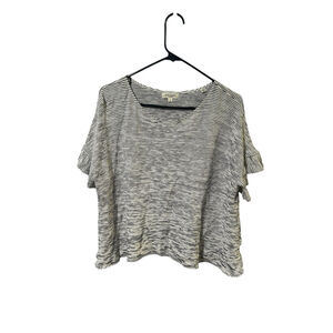 Max Studio Size 1X Black And‎ White Ruffle Sleeve Top